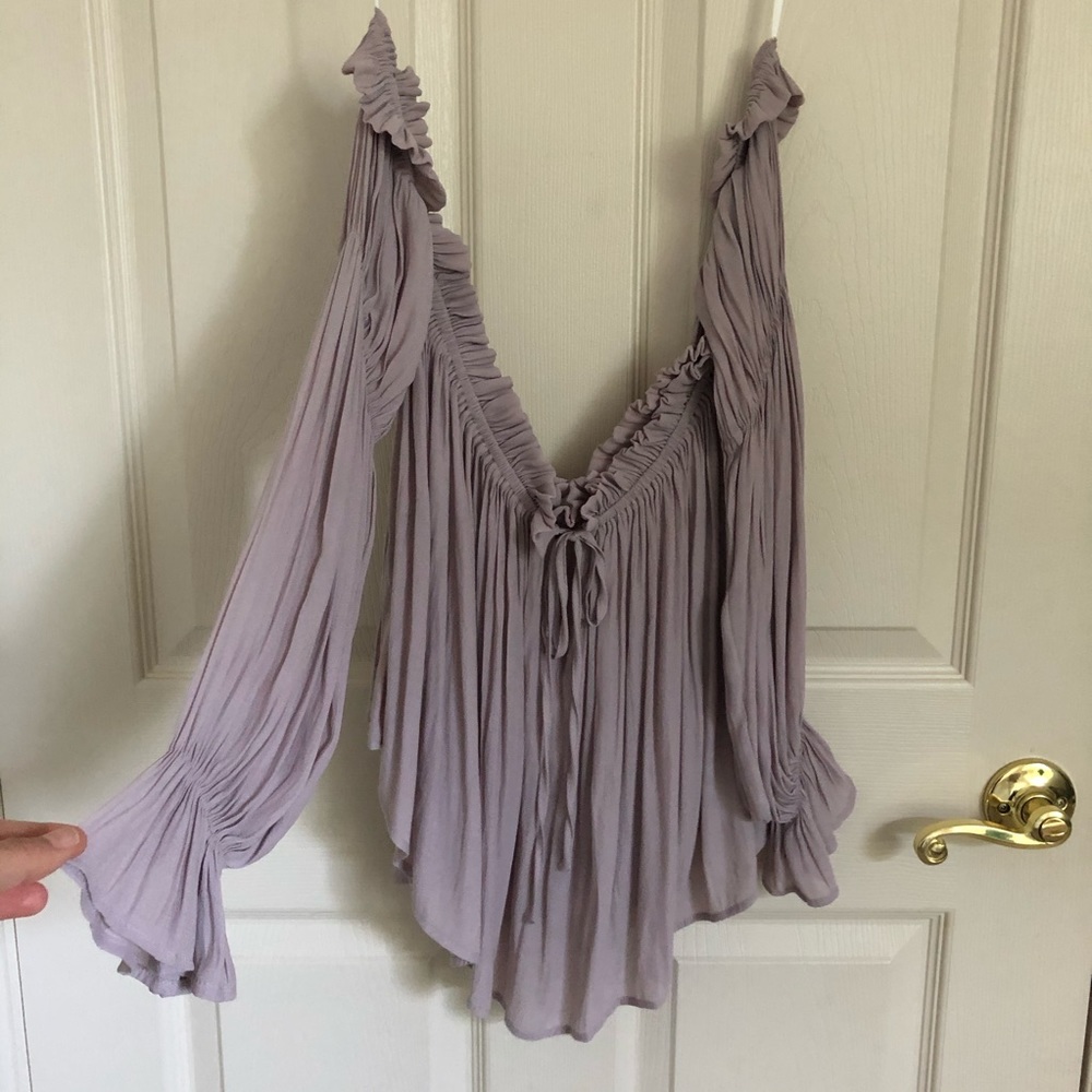Forever 21 off the shoulder lavender top